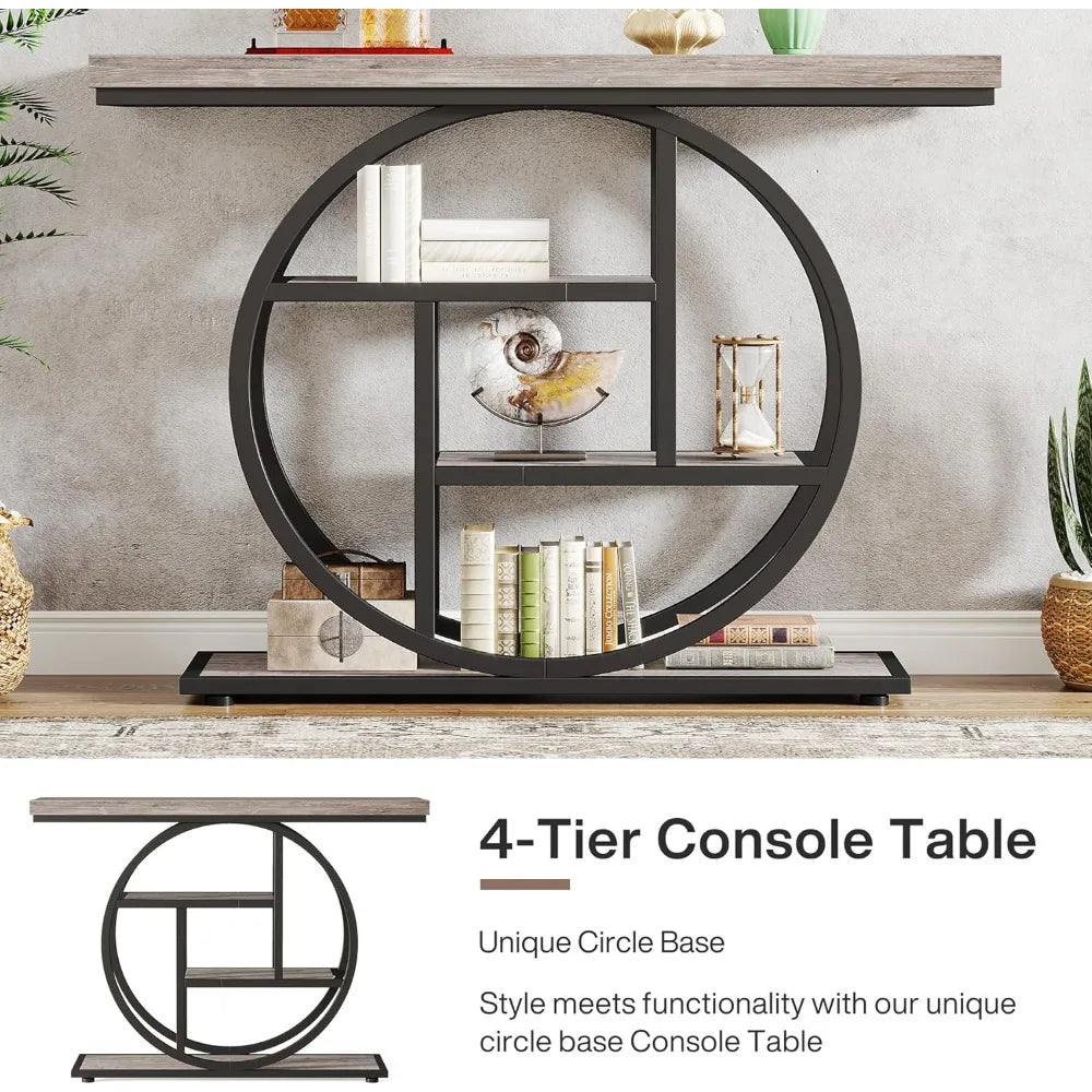 Narrow 4-Tier Storage Table