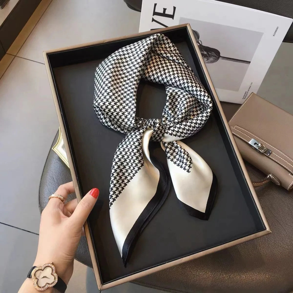 Luxury Silk Feel Square Scarf
