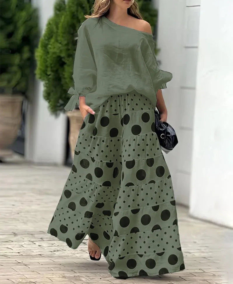 Loose Polka Dot Suit