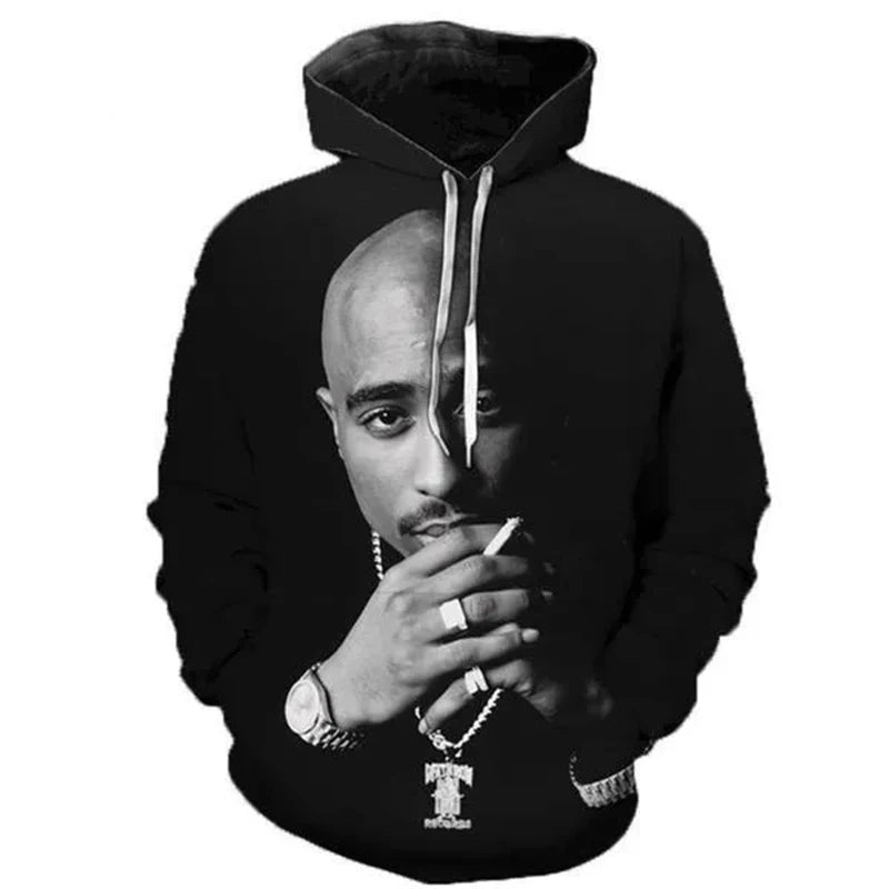Tupac 3D Print Hoodie