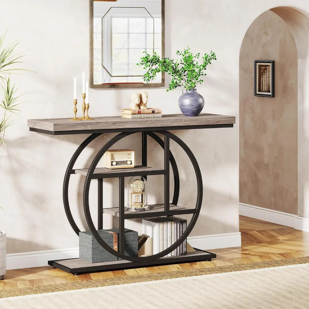 Narrow 4-Tier Storage Table