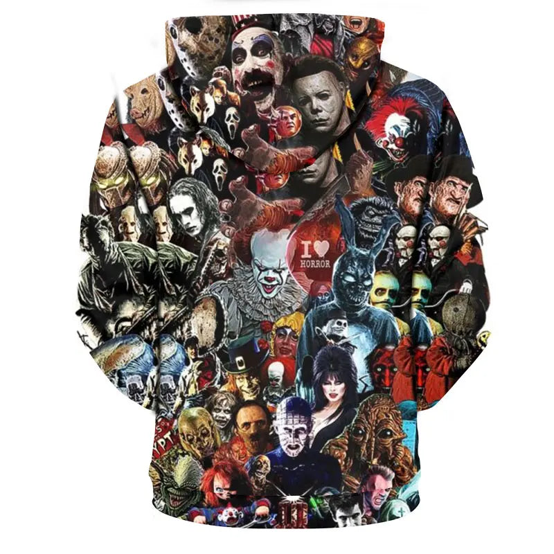 3D Printed Horror Hoodies