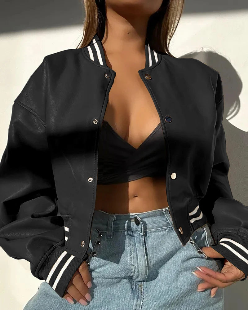 Striped Baseball Jacket
