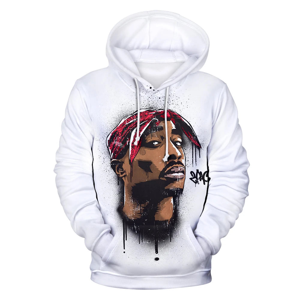 Tupac 3D Print Hoodie