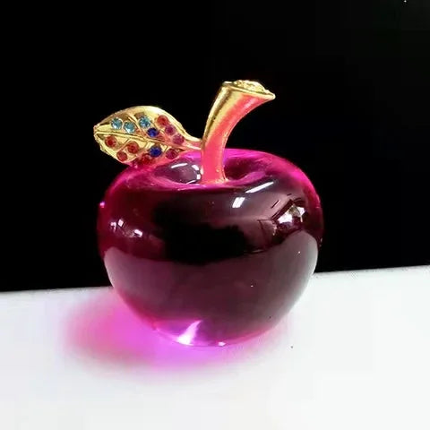 Transparent Crystal Apple Decor