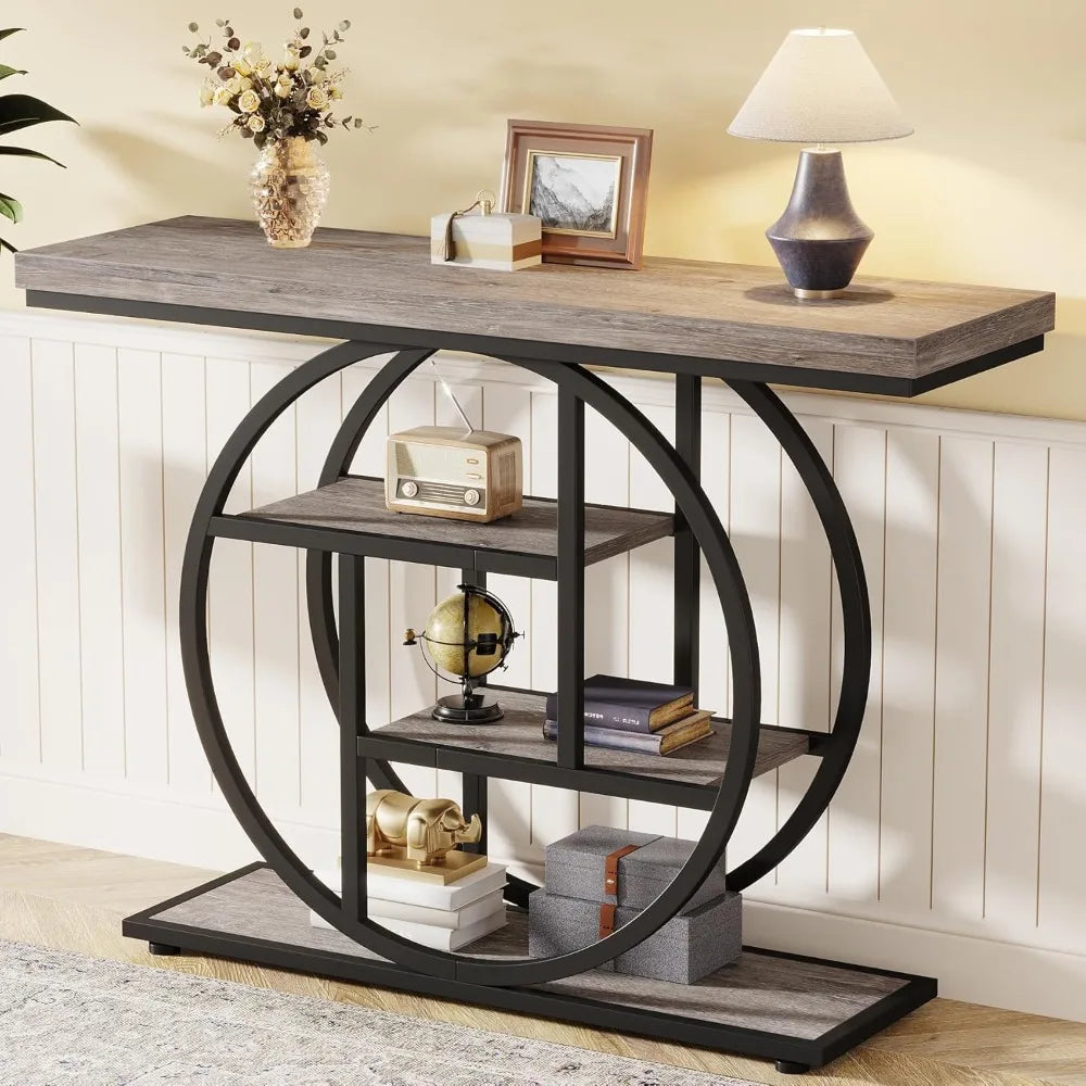 Narrow 4-Tier Storage Table