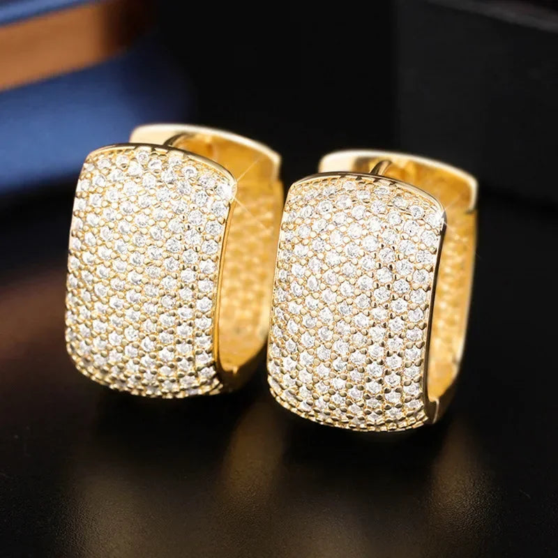 Cubic Zirconia Hoop Earrings