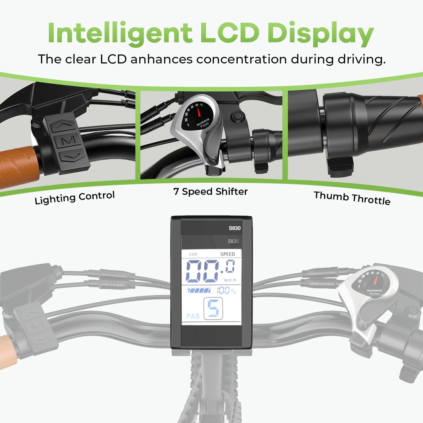 1000W Peak 26" Electric Bike for Adults