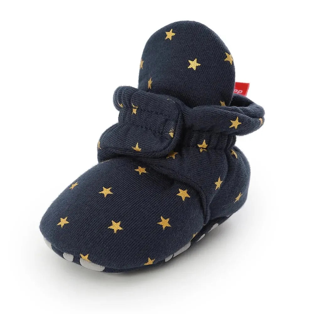 Star Checkered Baby Booties