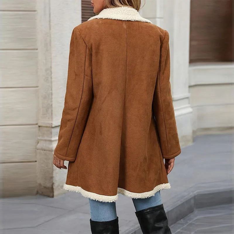 Fleece-Lined Suede Jacket