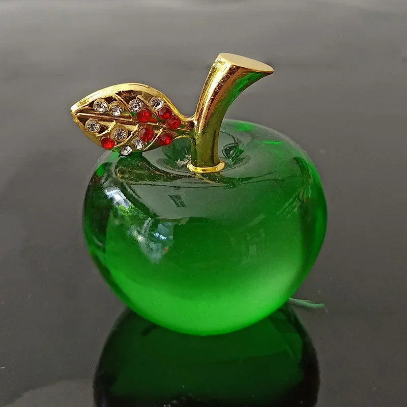 Transparent Crystal Apple Decor