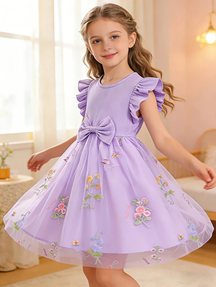 Princess Floral Purple Dress