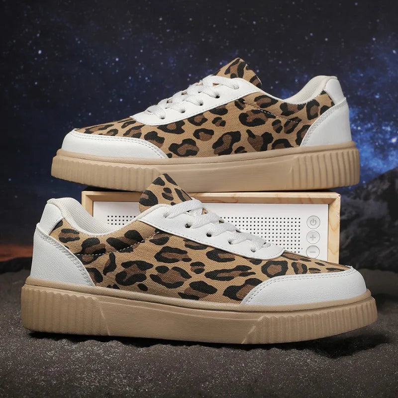 Women's Leopard Print Casual Sneakers
