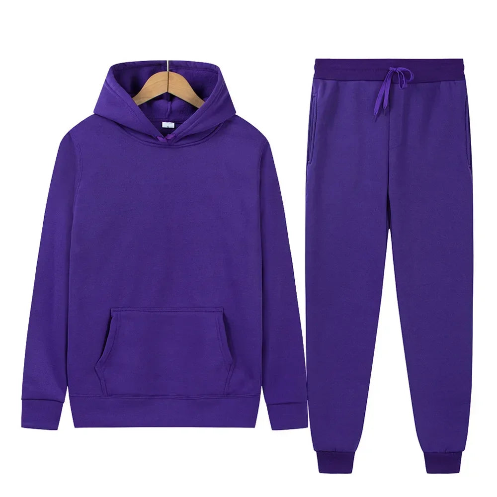 Women Two-Piece Zipper Hooded Tracksuit