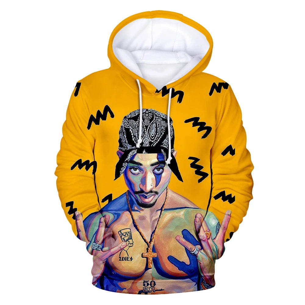 Tupac 3D Print Hoodie