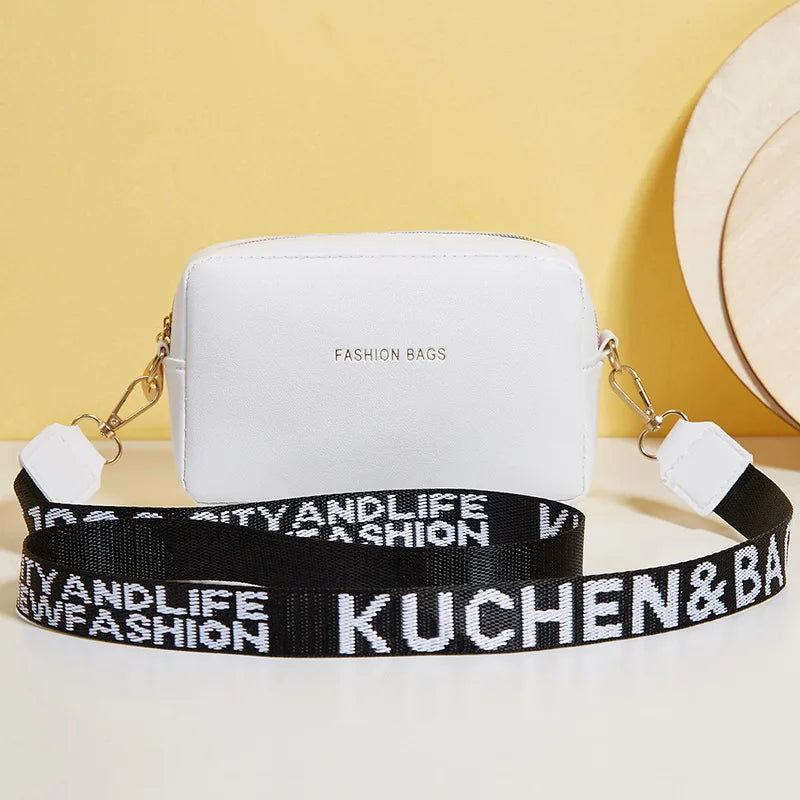 Nylon Wide-Strap Square Bag