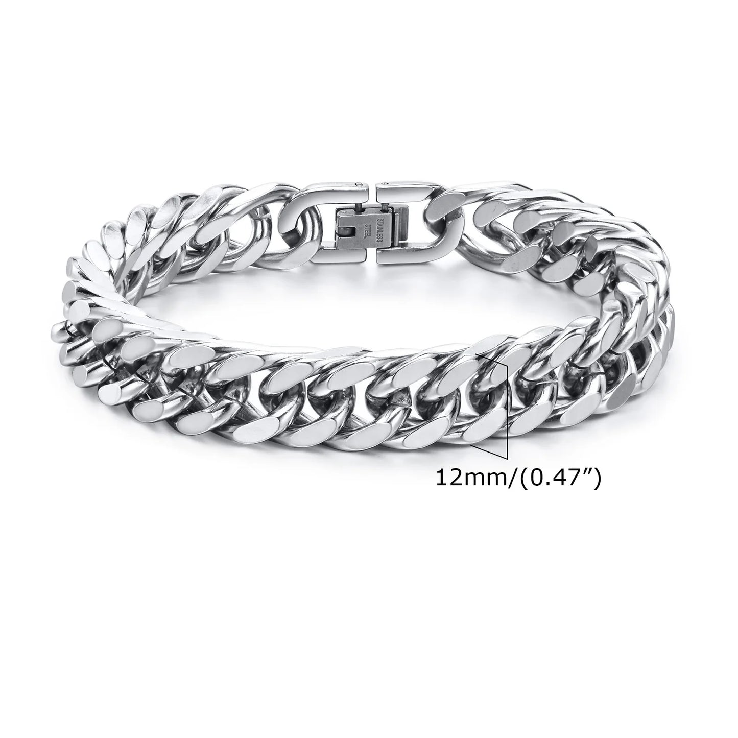 Double Curb Chain Bracelet