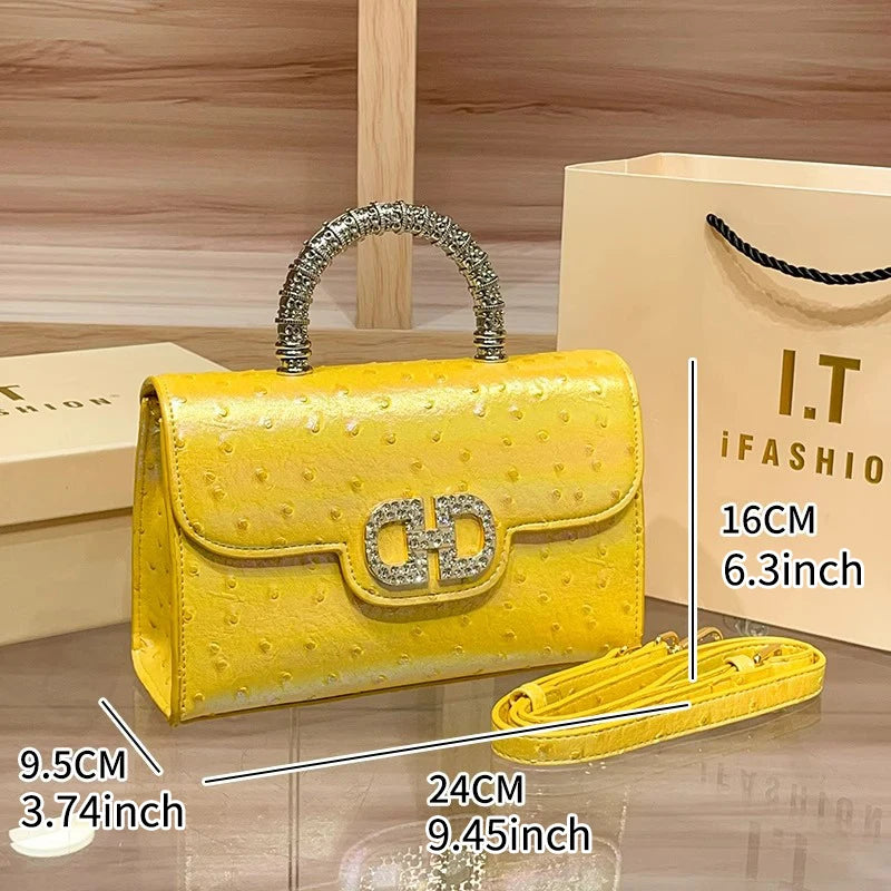 Ostrich Pattern Underarm Handbag