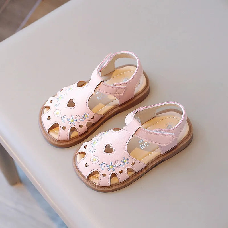 Embroidered Flower Princess Sandals