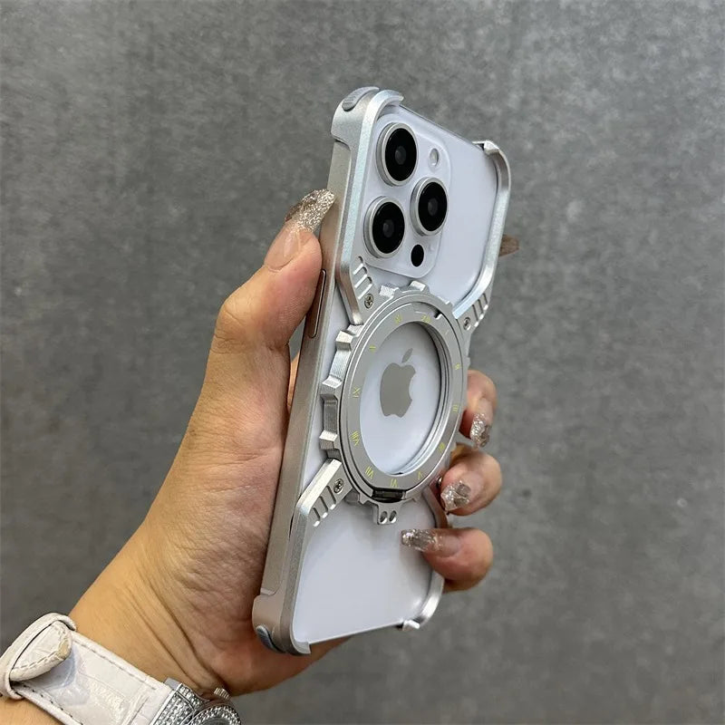 Aluminum Alloy Magnetic Case for iPhone 17 Pro Max | 17 Pro | 16 Pro Max | 16 Pro | 15 Pro Max | 15 Pro | 14 Pro Max | 14 Pro | 13 Pro