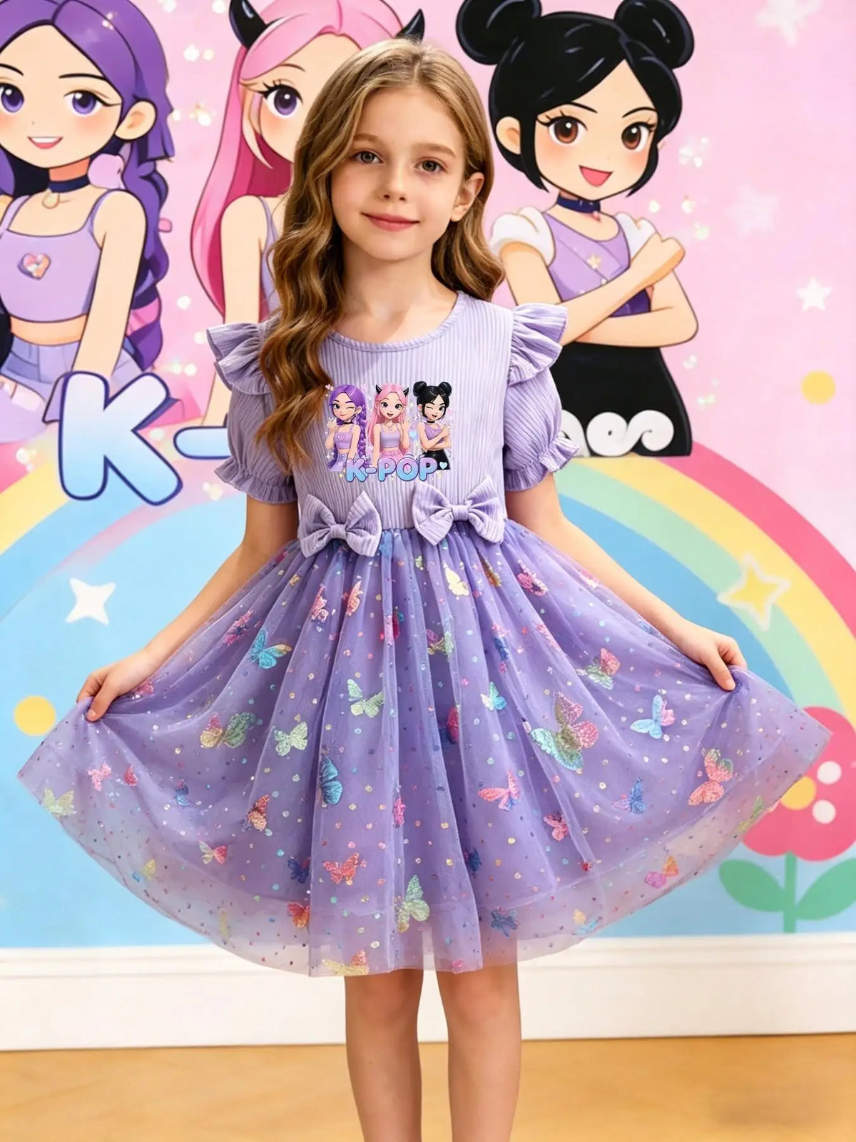 Princess Butterfly Polyester Dress
