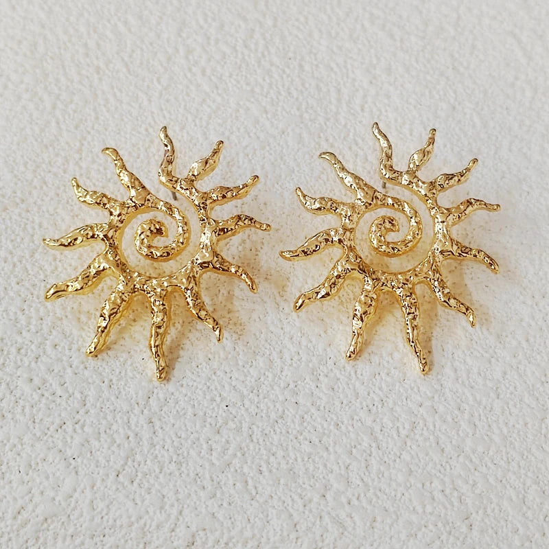 Big Red Rose Earrings