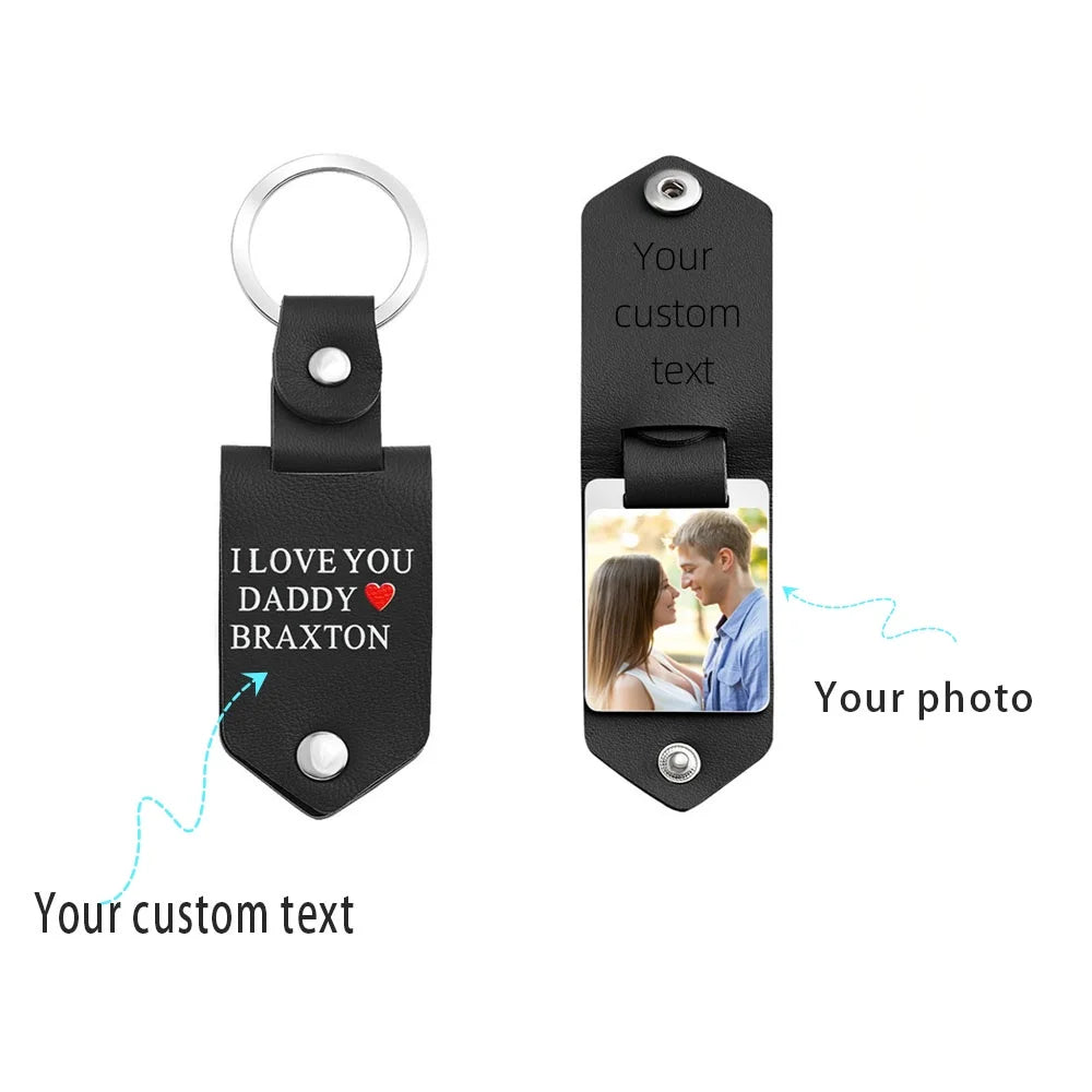 Personalized Leather Keychain