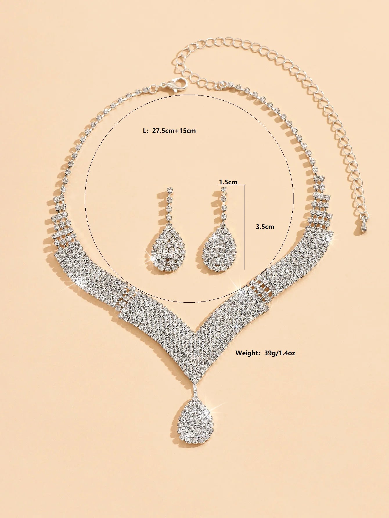 Rhinestone Jewelry Set