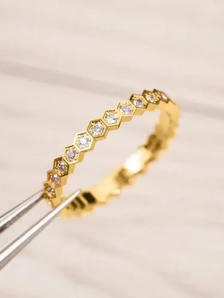 Zircon Wedding Band Ring