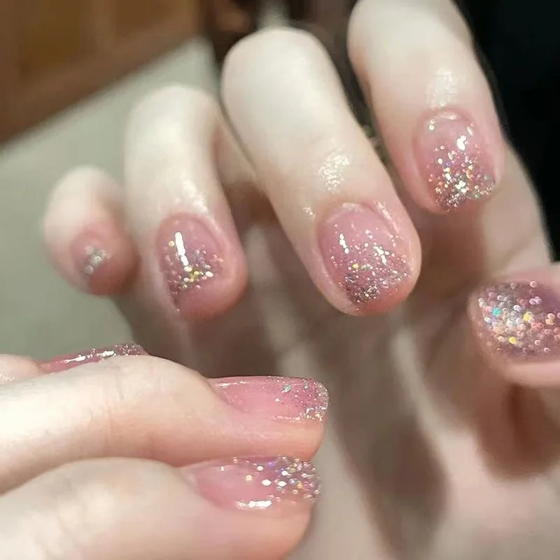 Pink Full Cover Press-On Nails