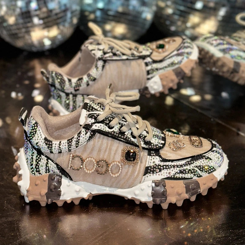 Women’s Rhinestone Platform Sneakers
