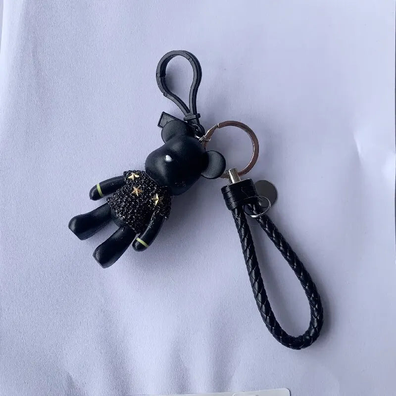 Doll Silver-plated Key Ring Bear