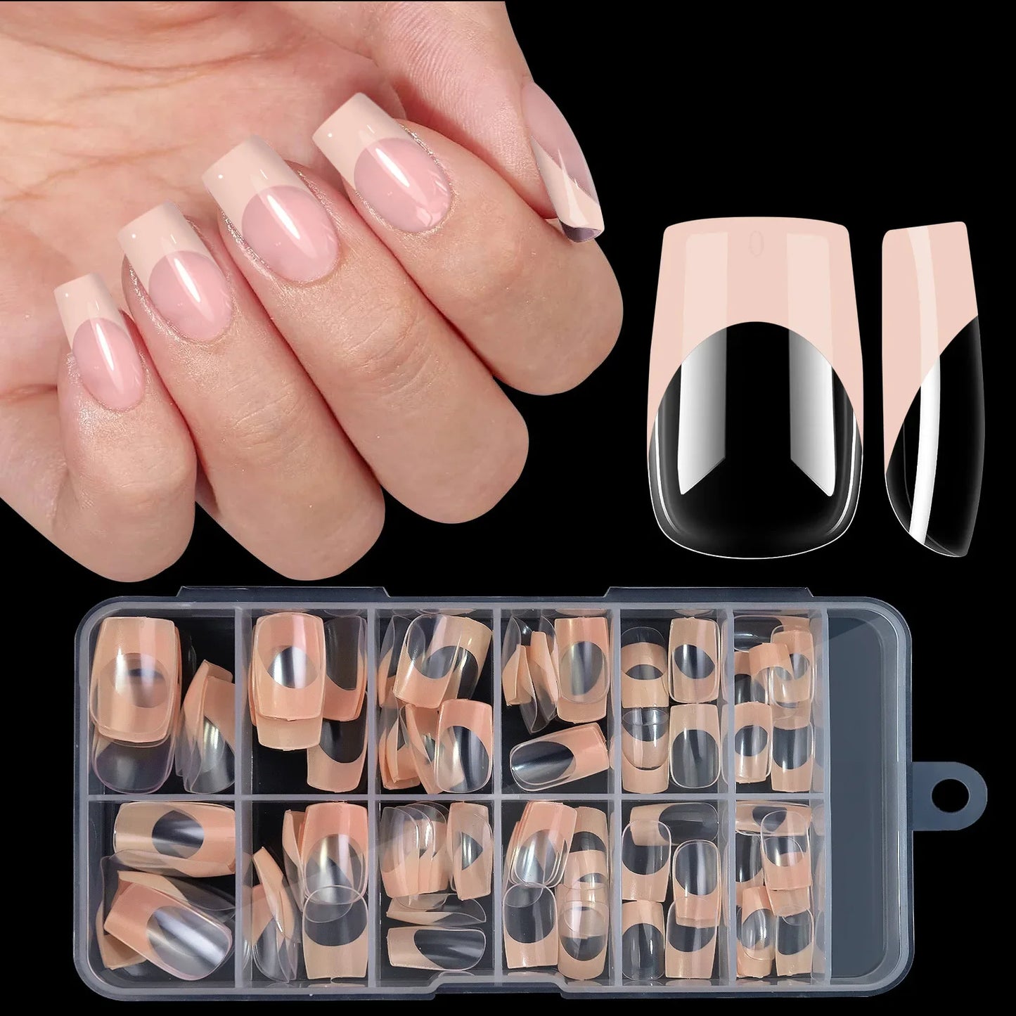 Multicolor Acrylic Nail Tips