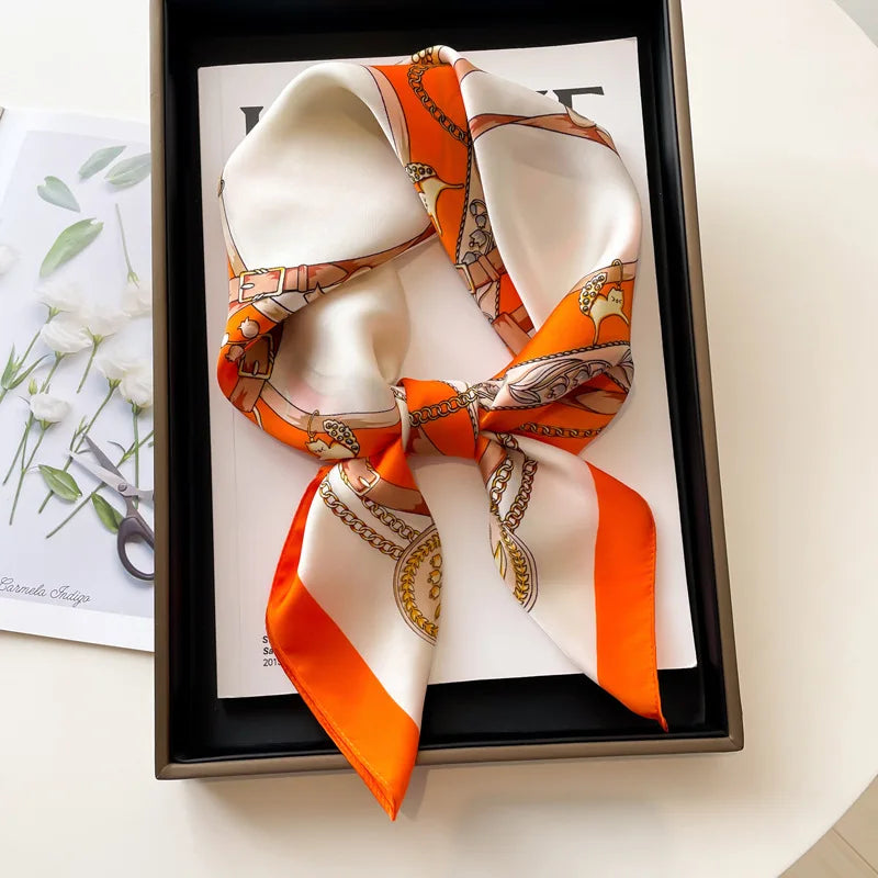 Elegant Silk Feel Square Scarf
