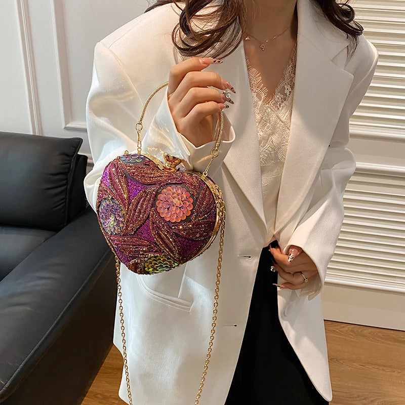 Heart Shape Party Clutch