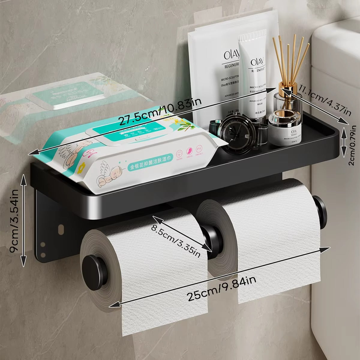 Aluminum Toilet Holder