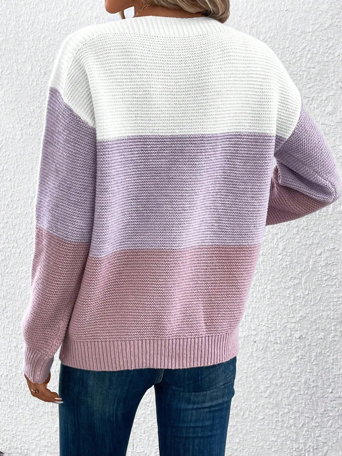 Slash Neck Knit Sweater