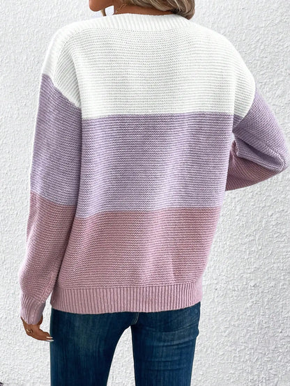 Slash Neck Knit Sweater