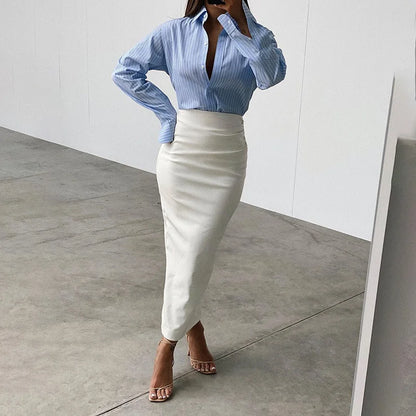 Faux Leather Pencil Skirt