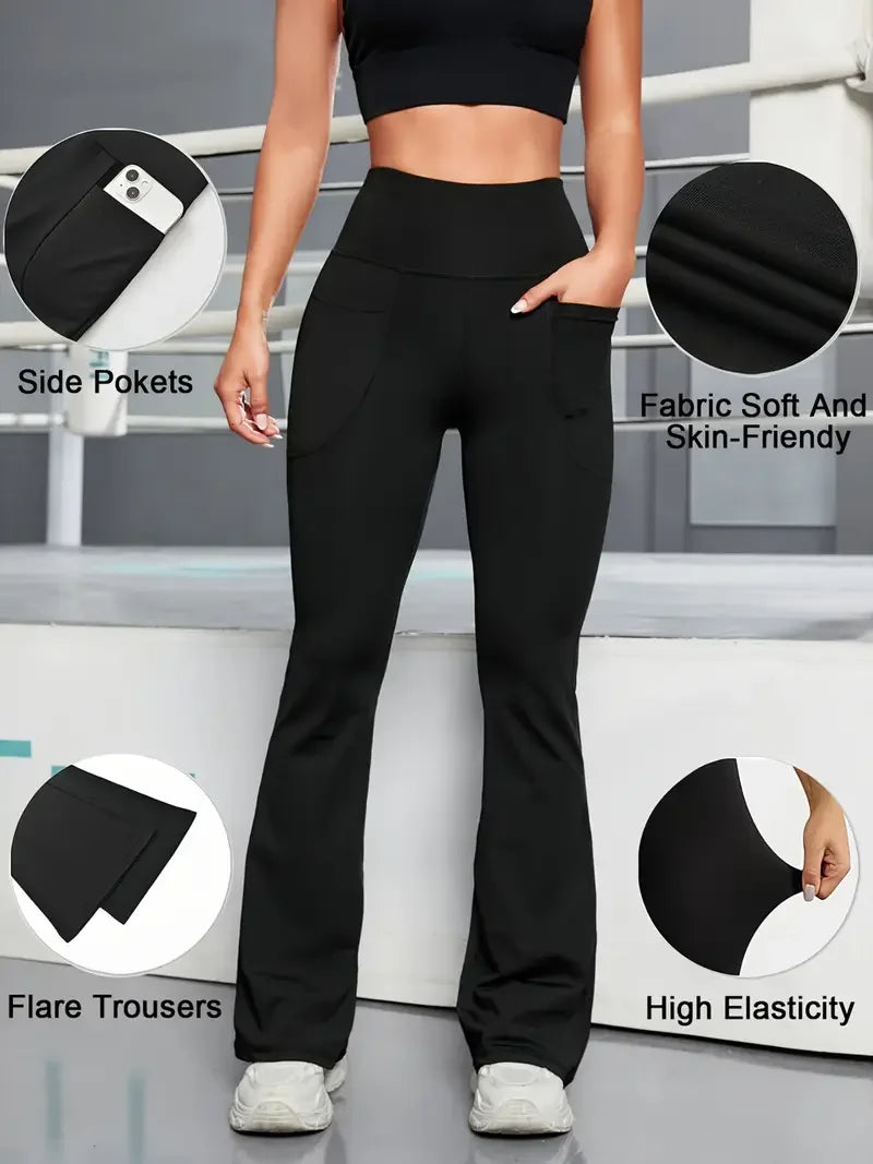 Flared High-Waist Lounge Pants