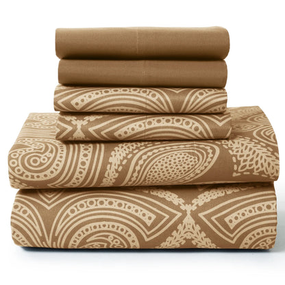 Lux Decor 6-Piece Paisley Sheet Set