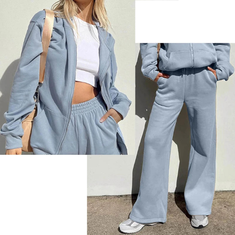 Women’s Zipper Tracksuit Set