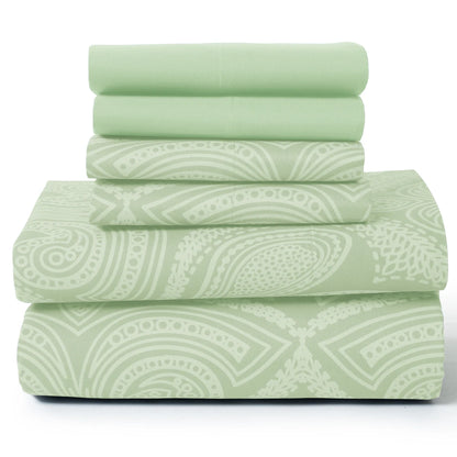 Lux Decor 6-Piece Paisley Sheet Set