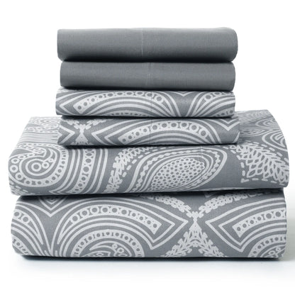 Lux Decor 6-Piece Paisley Sheet Set
