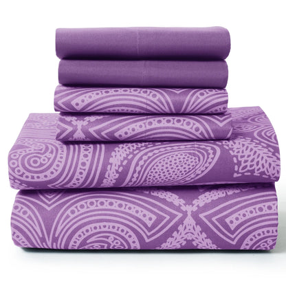 Lux Decor 6-Piece Paisley Sheet Set