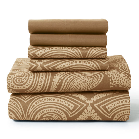 Lux Decor 6-Piece Paisley Sheet Set