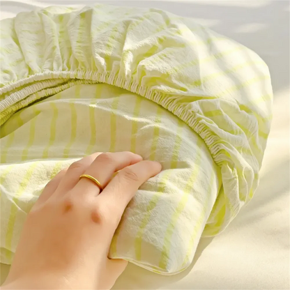 Striped Fitted Bed Sheet