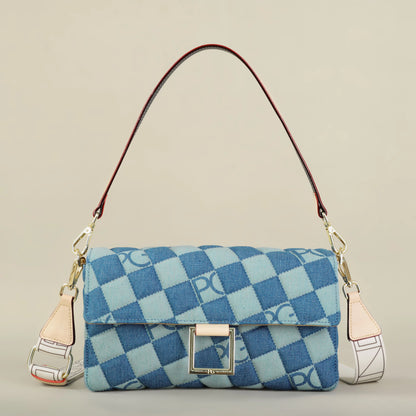 Cotton Letter Print Satchel