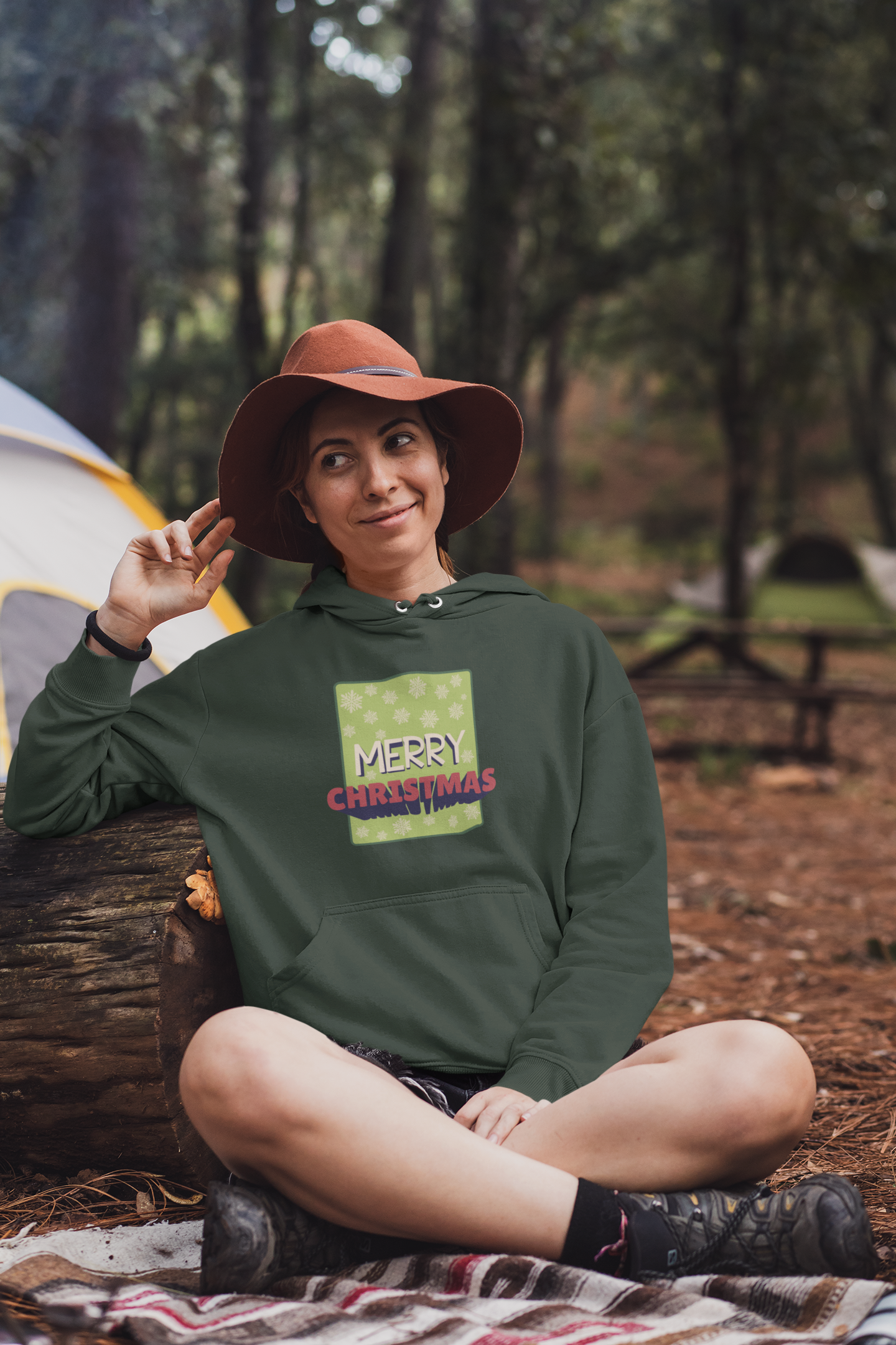 Unisex Merry Christmas Fleece Hoodie
