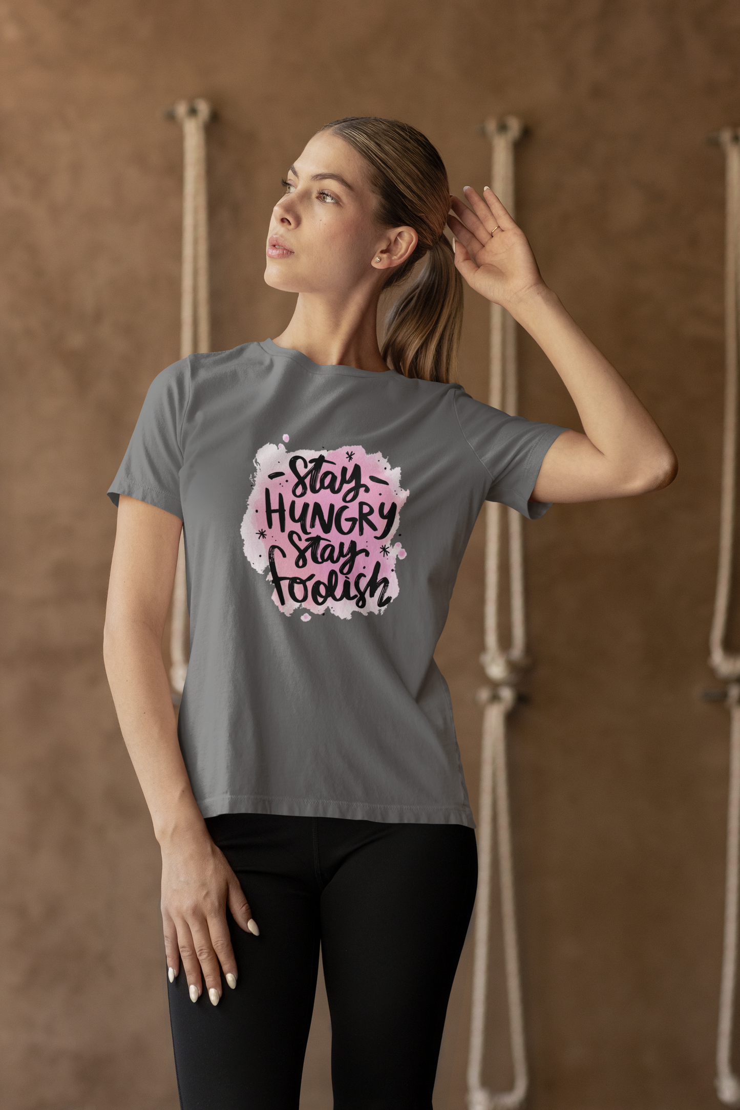 Stay Hungry Stay Foolish | Graphic T Shirt | Unisex Softstyle T-Shirt